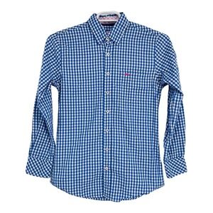 Arturo Calle Golf Mens Sz P S‎ Long Sleeve Checkered Blue And Pink Shirt